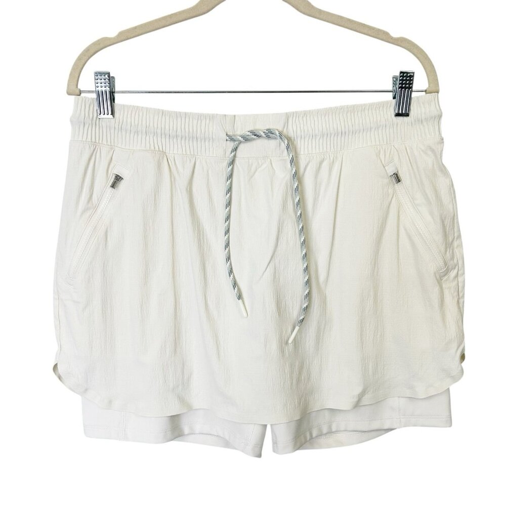 Athleta Trekkie Skort Women’s Size 12 White Lined Active Skirt